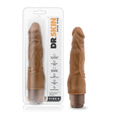 Dr Skin Realistic 8 Inch Vibrating Cock Vibrator Mocha Dongs Realistic